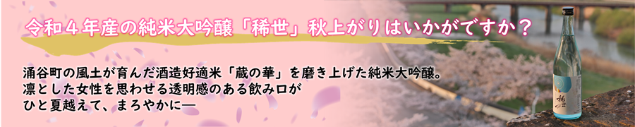 令和4年産稀世秋上がりバナー