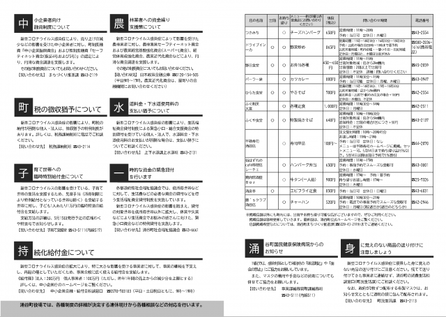 新型コロナ感染症にかかわる広報わくや特別号5月1日発行号2