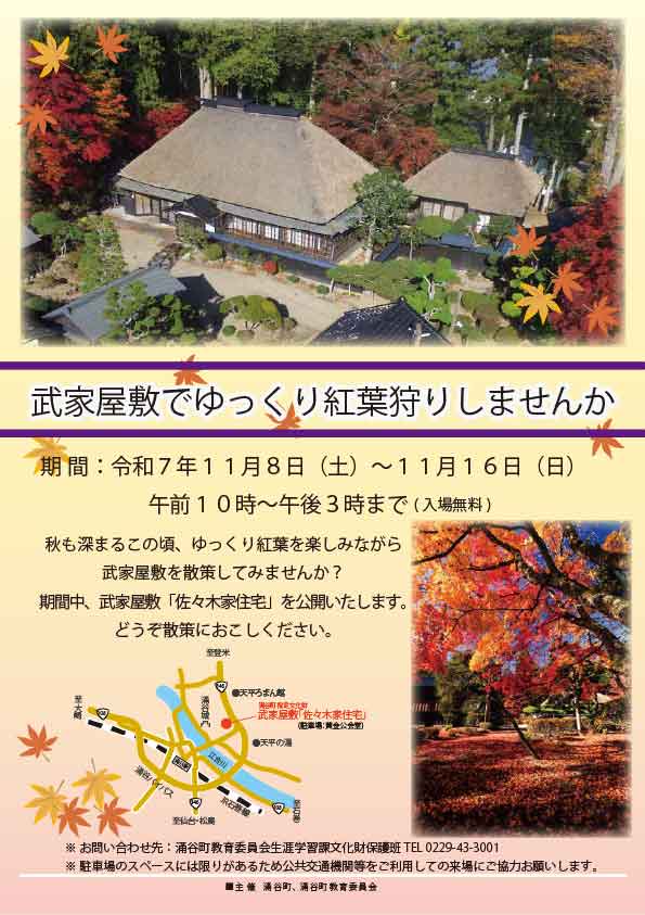 佐々木家紅葉狩り2025フライヤー